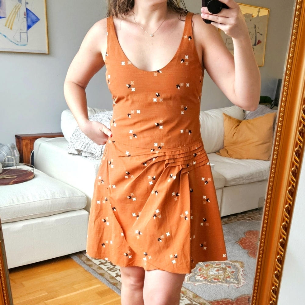 Emporio Armani Patterened Dress (burnt orange)